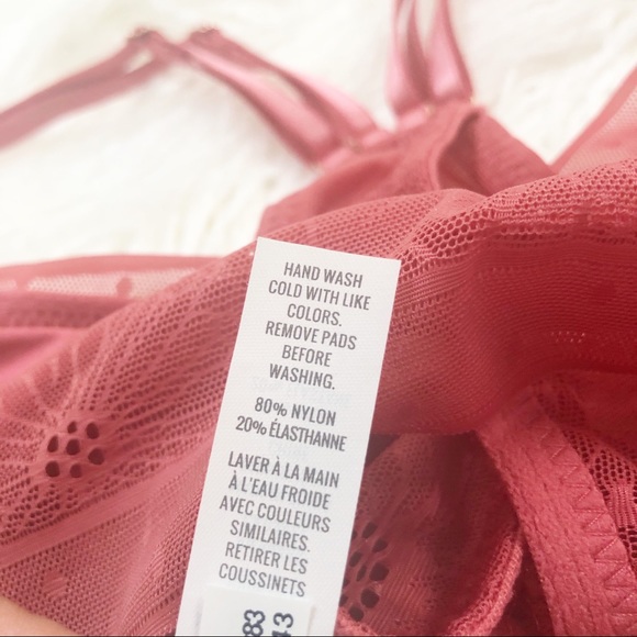 Aerie XL Washed Brick Color Lace Padded Bralette - Picture 13 of 13